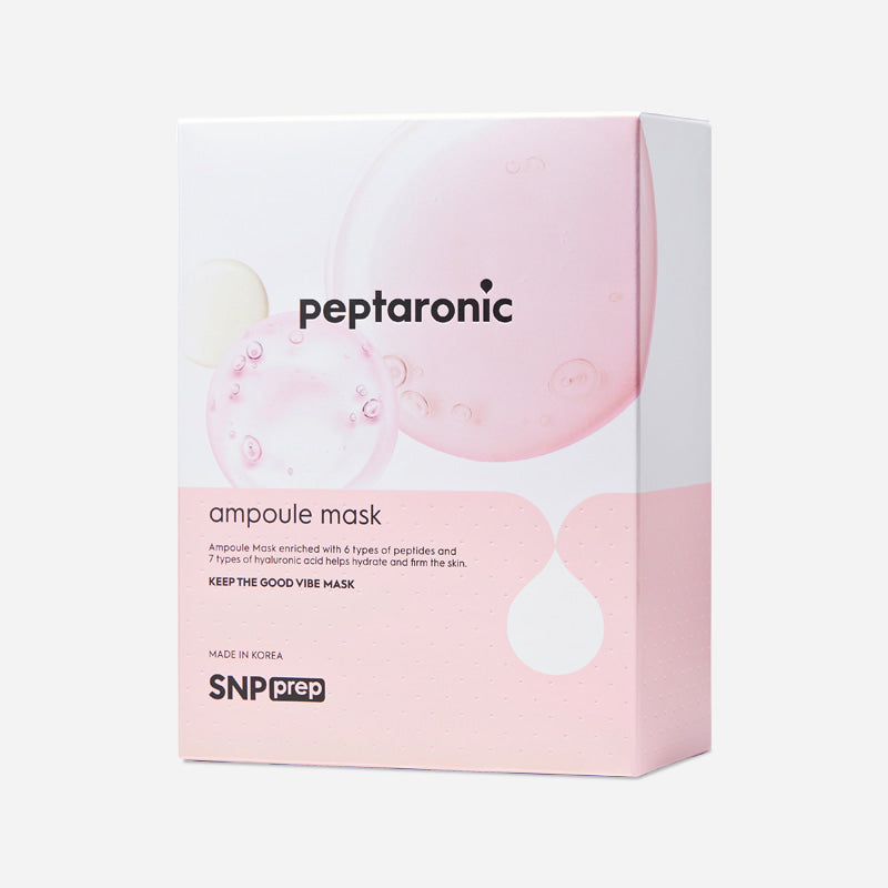 Boîte masque visage Peptaronic ampoule mask SNP Prep aux peptides hydratants