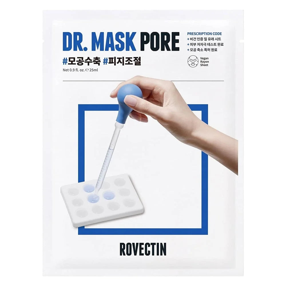 Masque rovectin  visage Dr Mask Pore Rovectin avec soin ciblé pour resserrer les pores skincare coreenne