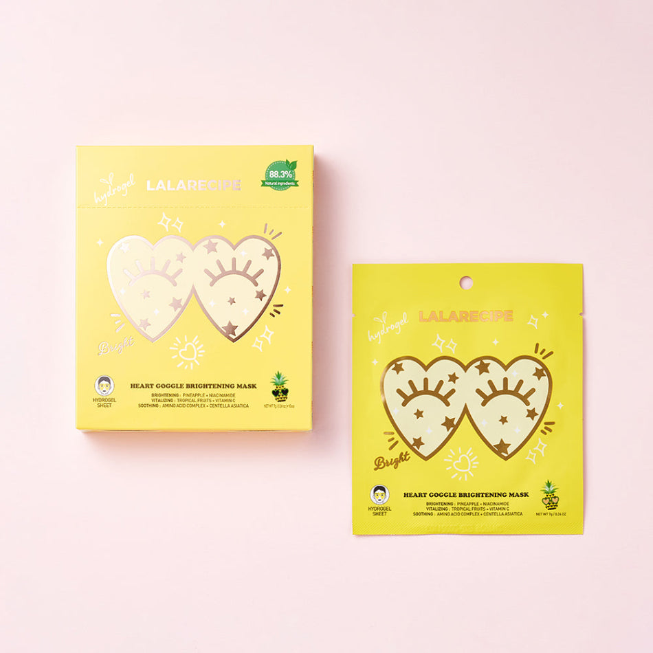 Masque yeux visage vitamine éclat avec packaging et sachet effet bonne mine