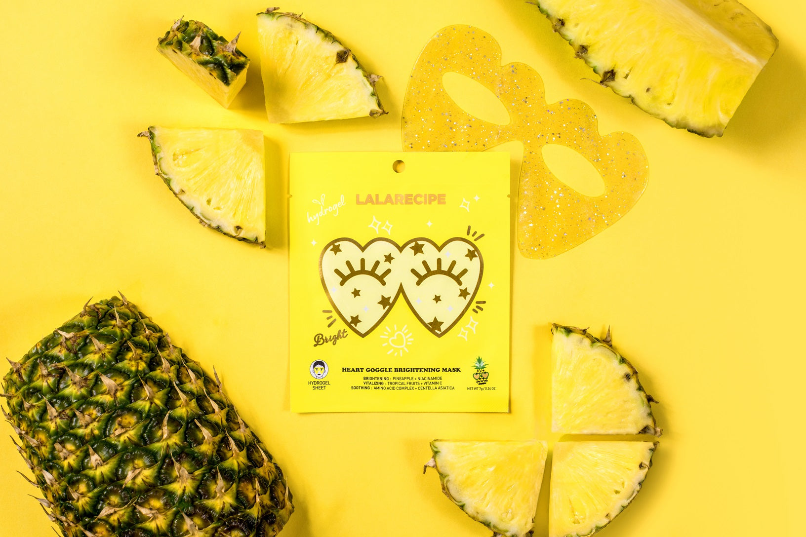 Masque yeux  vitamine éclat avec ananas effet bonne mine