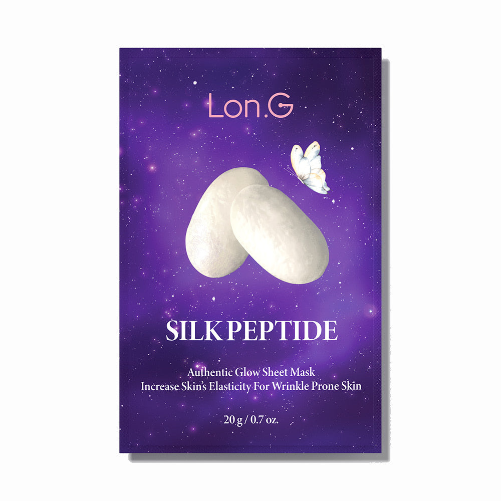 Masque visage Silk Peptide Lon.G, soin anti-âge pour améliorer l’élasticité de la peau
