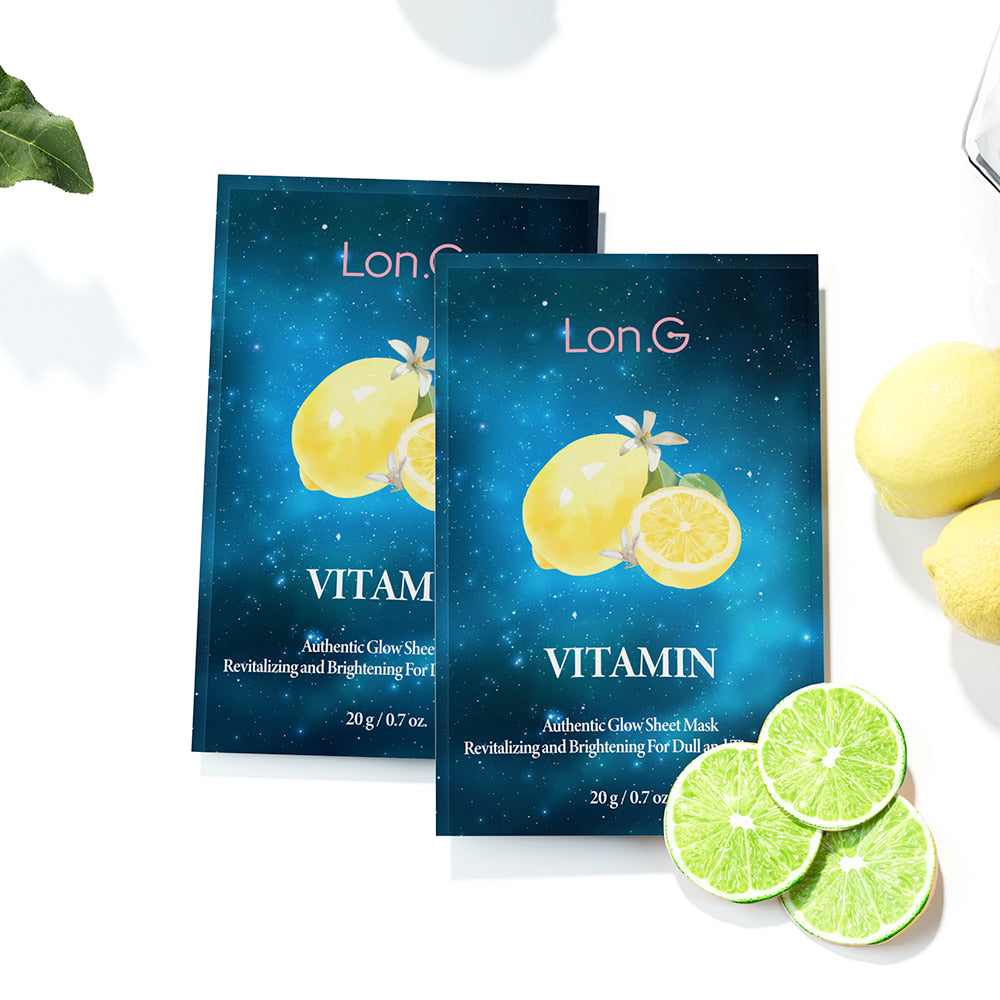 masque visage Long.G à la vitamine C avec extrait de citron pour un effet éclat et anti teint terne skincare coreenne