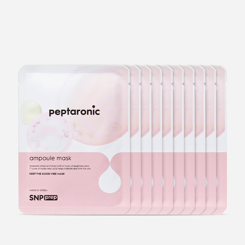 Lot de masques visage Peptaronic ampoule mask SNP Prep aux peptides hydratants