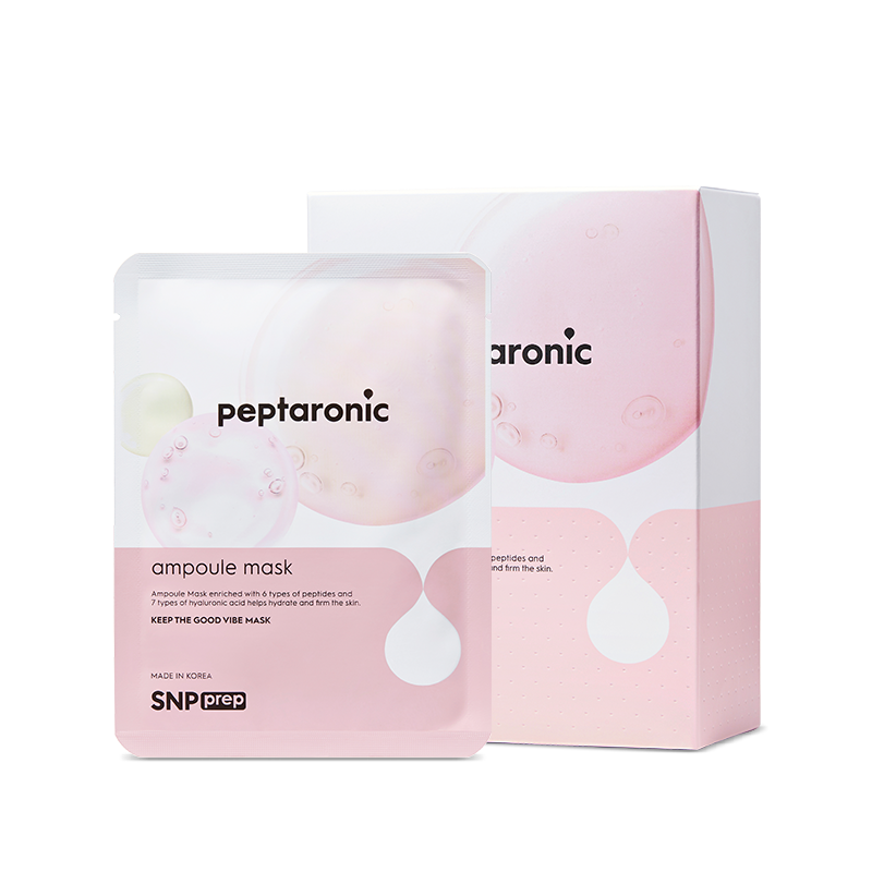 Masque visage Peptaronic ampoule mask SNP Prep hydratant et repulpant avec boîte