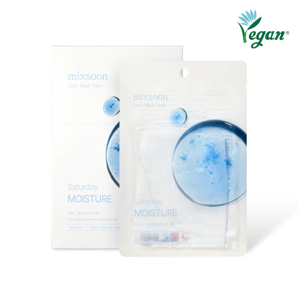 Masque visage Mixsoon hydratant pour nourrir intensément la peau sèche et déshydratée certifié vegan