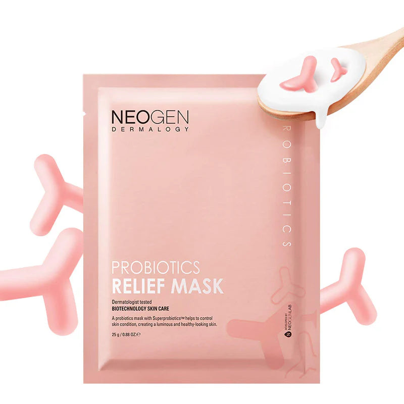 Masque visage apaisant probiotiques Neogen texture soin skincare coreenne