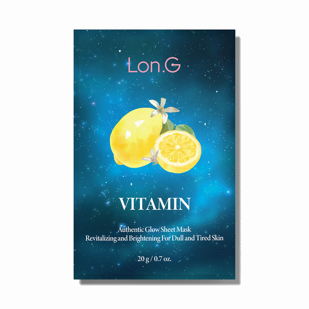 masque visage vitamine C Long.G anti teint terne pour une peau lumineuse et revitalisée