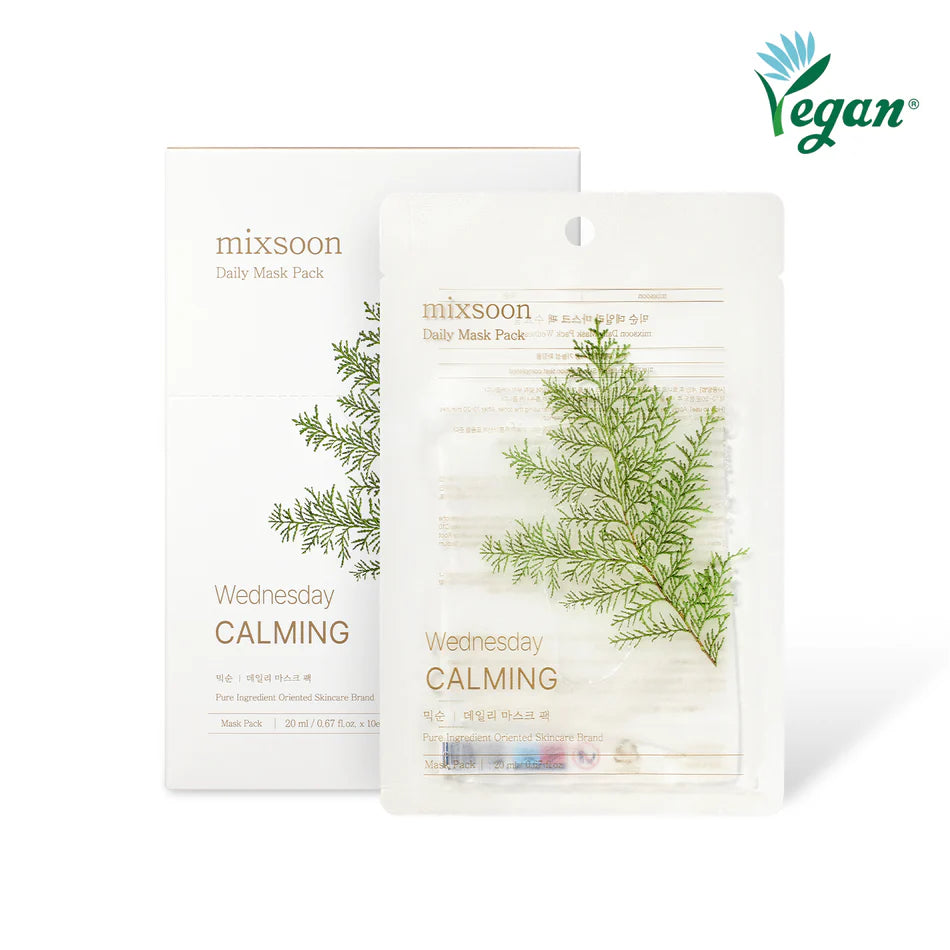 masque visage Mixsoon Calming aux ingrédients naturels pour calmer et hydrater la peau