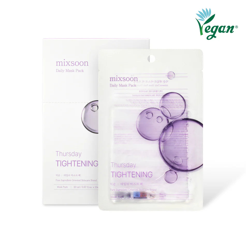 masque visage raffermissant Mixsoon Tightening pour améliorer l’élasticité de la peau skincare coreenne