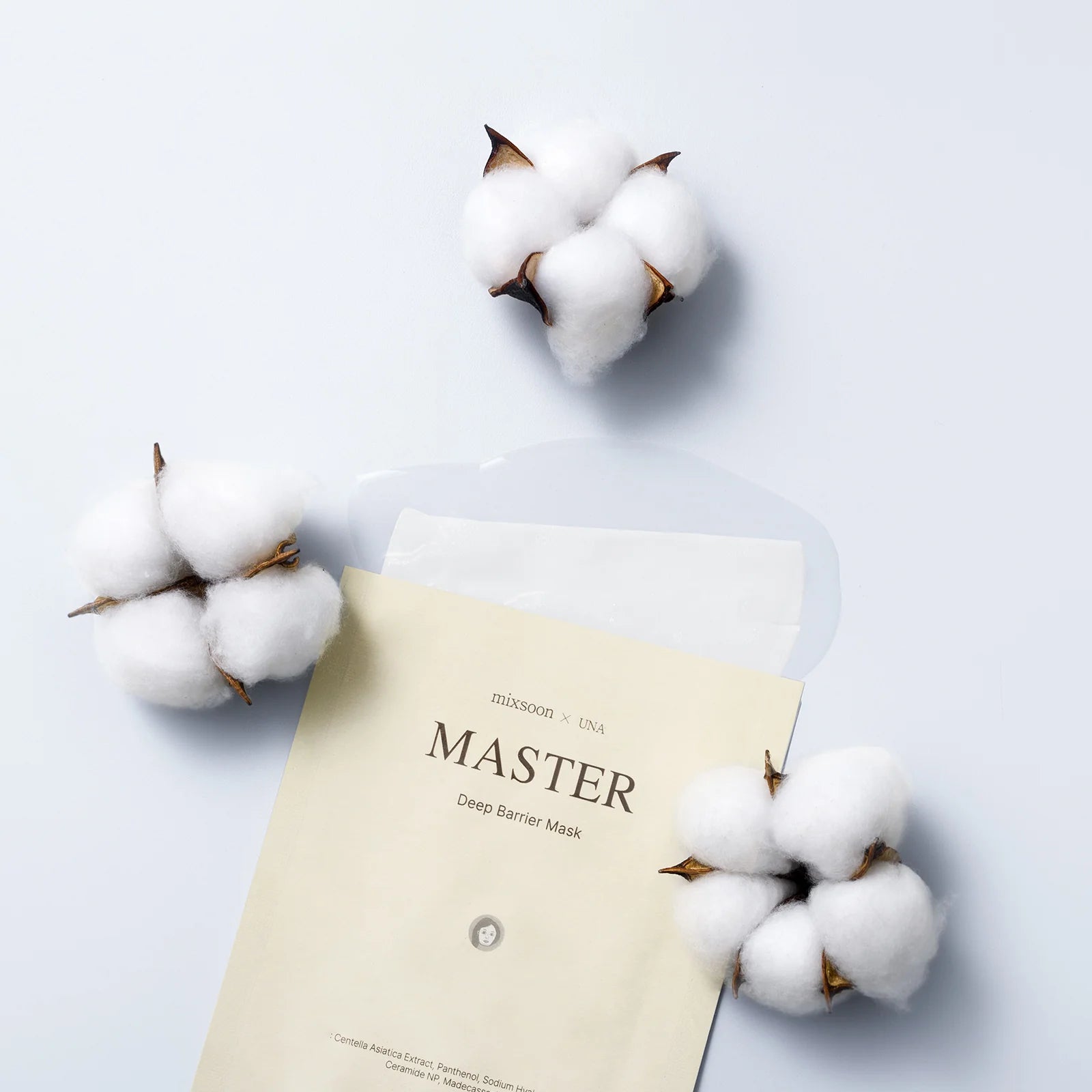 Masque visage Mixsoon Master Deep Barrier Mask avec coton et feuille de masque hydratante skincare coreenne