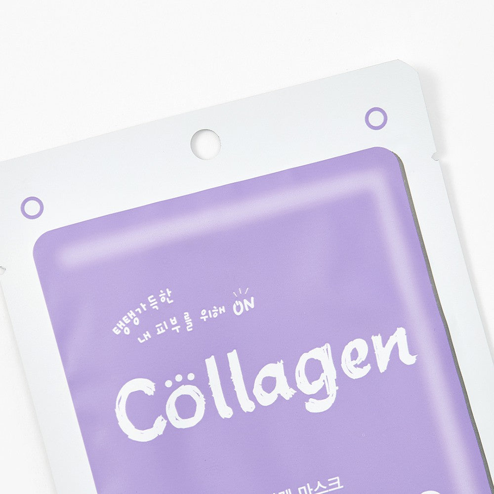 Masque tissu MJ Care au collagène en gros plan pour le visage skincare coreenne