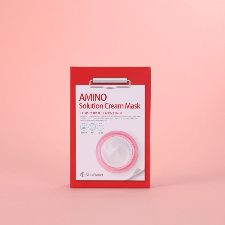 Masque visage aux acides aminés Amino Solution Cream Mask pour hydratation et soin de la peau
