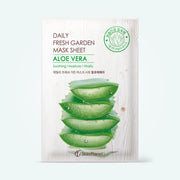 Masque tissu aloe vera hydratant apaisant pour le visage avec effet fraîcheur et hydratation intense